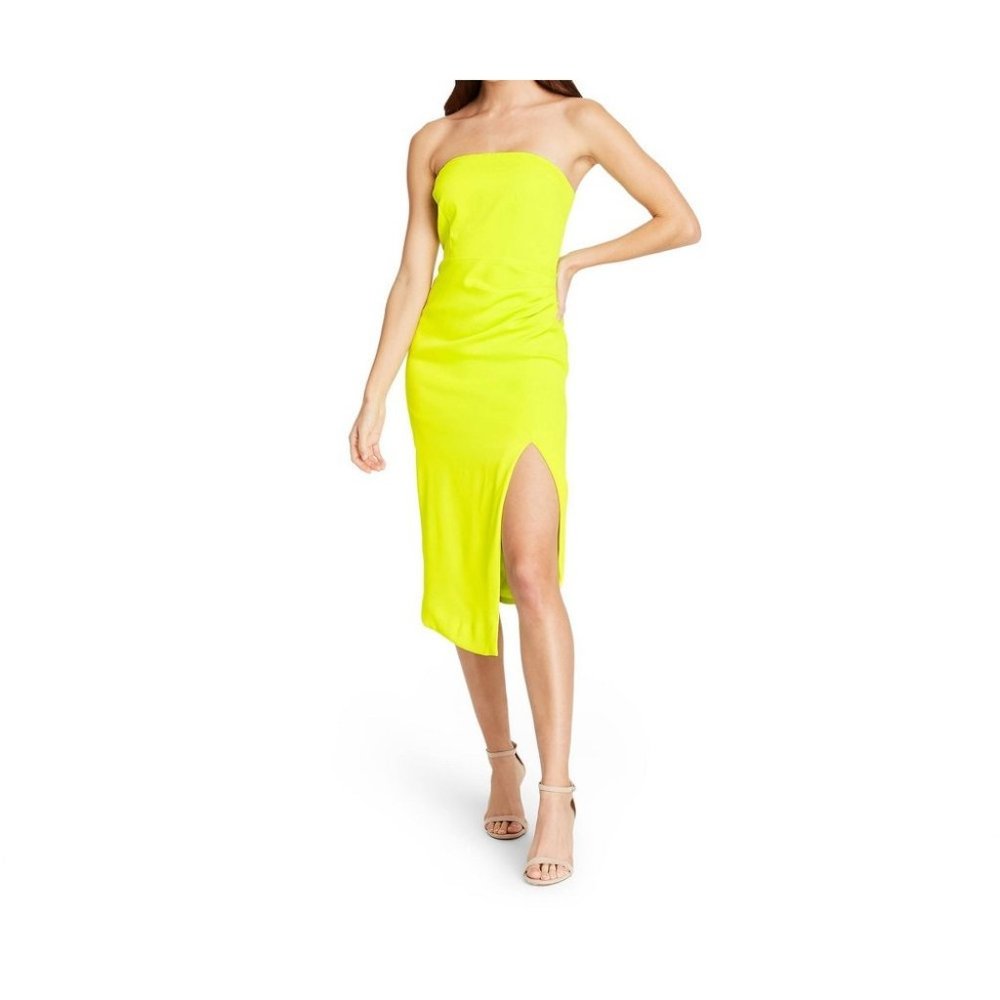 CUSHNIE Contemporary Women's Strapless Side-Slit Dress Size 4 A804AFA